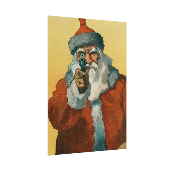 101894-22.jpg Santa Claus Pointing a Handgun Poster