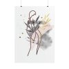 101894-221.jpg Plant Composition and a Pink and Black Line Art Poster