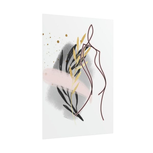 101894-227.jpg Pink and Black Line Art Overlay of a Woman Poster
