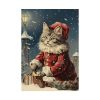 101894-240.jpg Winter Christmas Cat Poster