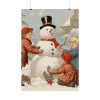 101894-256.jpg Vintage Children Building A Snowman Poster