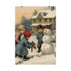 101894-266.jpg LIittle Children With Snowman Poster