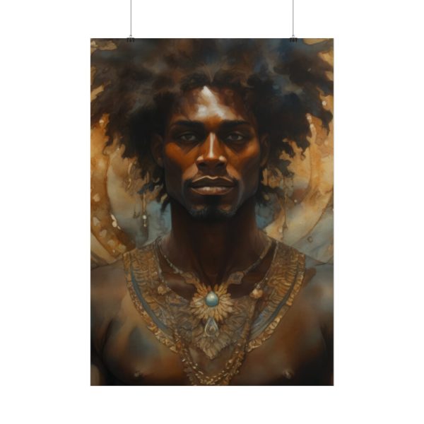 101894-276.jpg African Man Drawn In Watercolor Poster