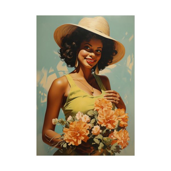 101894-285.jpg Woman With Flowers Poster