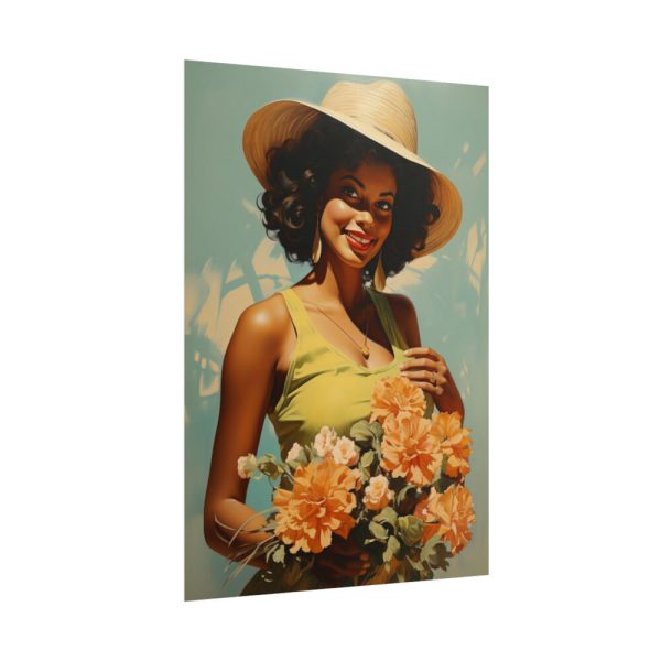 101894-287.jpg Woman With Flowers Poster