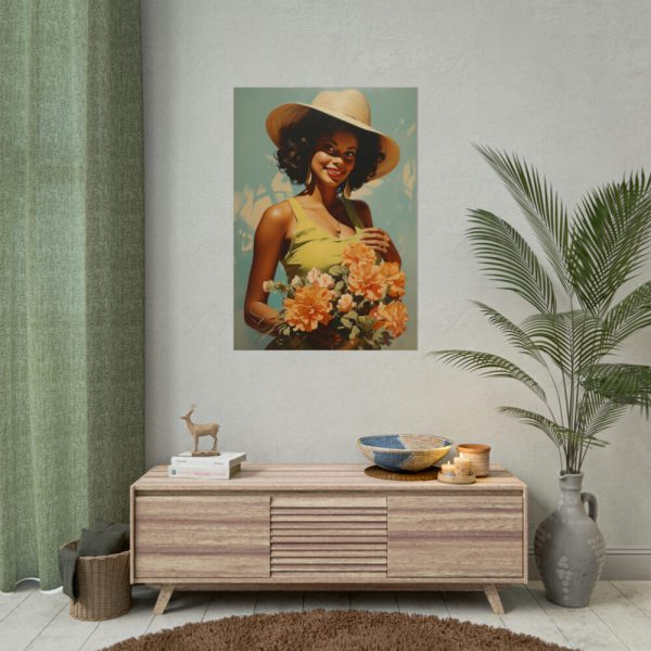 101894-288.jpg Woman With Flowers Poster