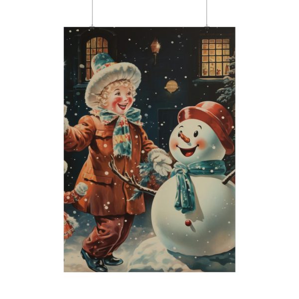 Child and Snowman Poster