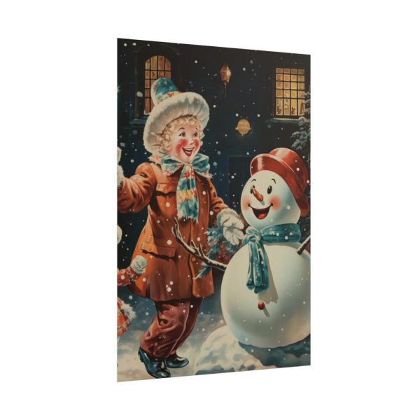 Child and Snowman Poster