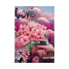 Valentine Love Flower Truck Gnome Poster