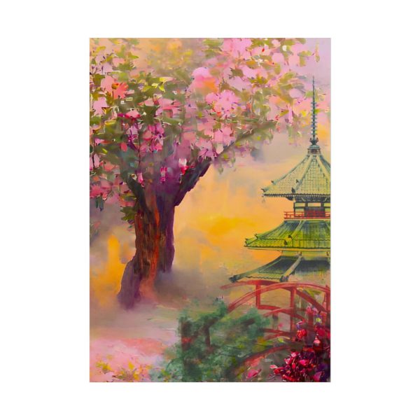 Japanese Pear Blossom Garden Art Poster
