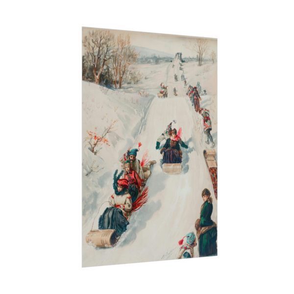 101894-52.jpg Tobogganing by L. Prang & Co Poster