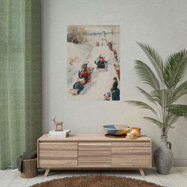 101894-53.jpg Tobogganing by L. Prang & Co Poster