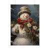 101894-66.jpg Snowman with Flowers Poster