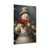101894-67.jpg Snowman with Flowers Poster
