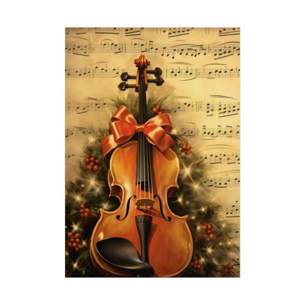 101894-75.jpg Vintage Christmas Cello Music Poster