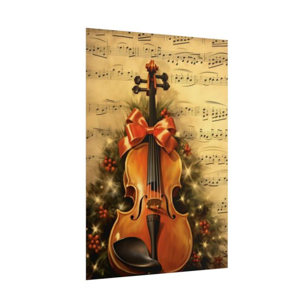 101894-77.jpg Vintage Christmas Cello Music Poster