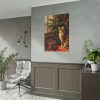 101894-94.jpg Cat By Christmas Tree Poster