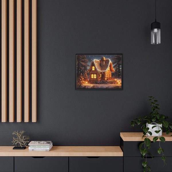 88284-4.jpg Christmas Gingerbread House Framed Canvas