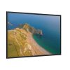 88289-105.jpg Green Fields on the Ocean sand Shoreline at Durdle Door Framed Canvas