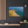 88289-109.jpg Green Fields on the Ocean sand Shoreline at Durdle Door Framed Canvas