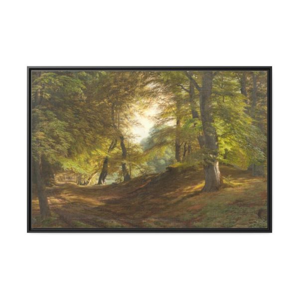 88289-11.jpg The Interior of a Forest by Godtfred Rump Framed Canvas