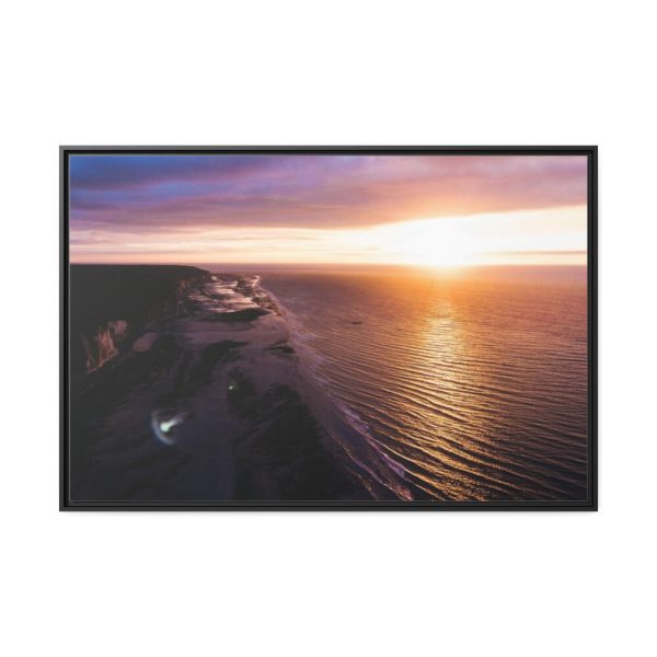 88289-111.jpg Sunset Over an Ocean Cliff Framed Canvas
