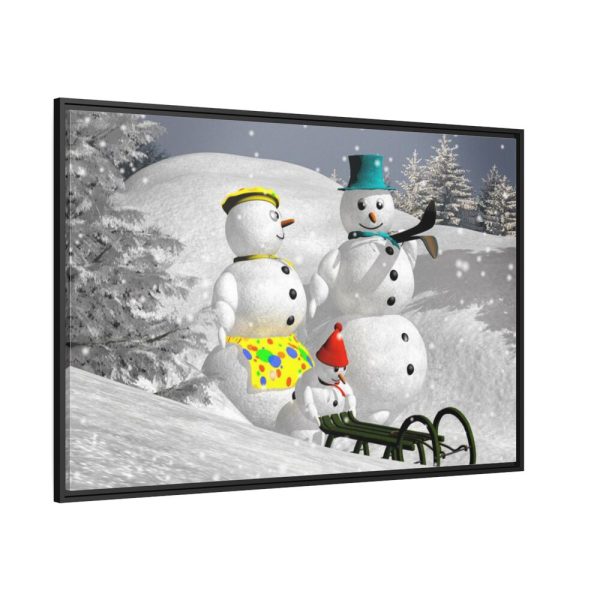 88289-115.jpg Snowman on Christmas Framed Canvas