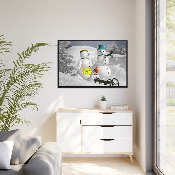 88289-118.jpg Snowman on Christmas Framed Canvas