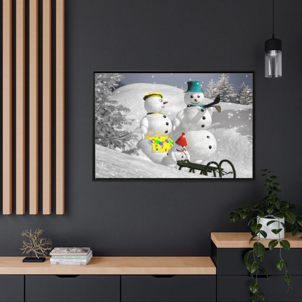88289-119.jpg Snowman on Christmas Framed Canvas
