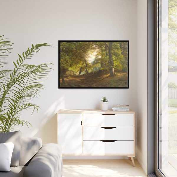 88289-13.jpg The Interior of a Forest by Godtfred Rump Framed Canvas
