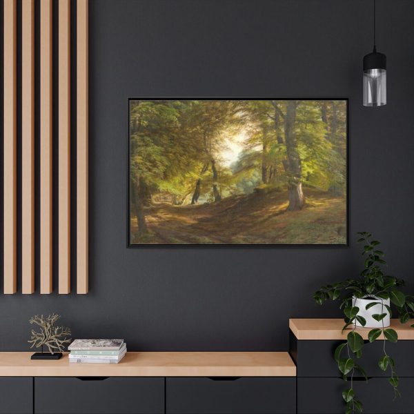 88289-14.jpg The Interior of a Forest by Godtfred Rump Framed Canvas