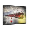 Polar Express Train Framed Canvas