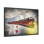 Polar Express Train Framed Canvas