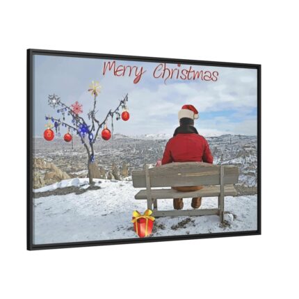 Santa Claus on Holiday Framed Canvas