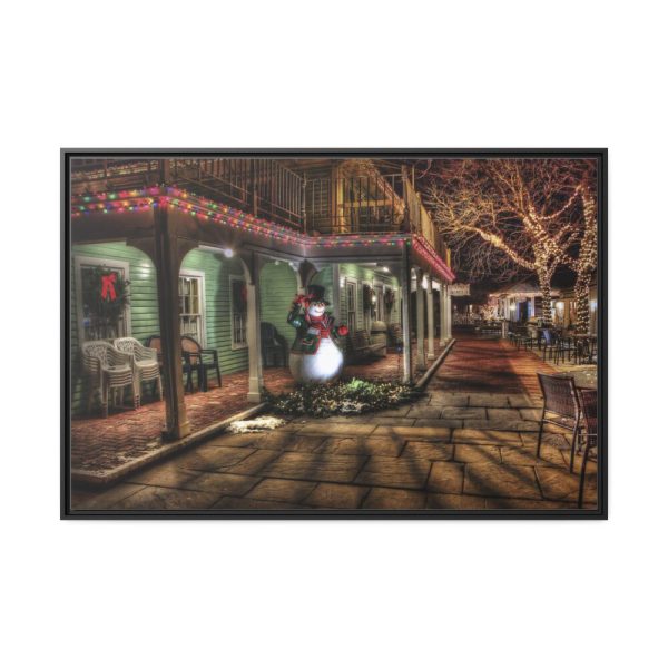 88289-151.jpg Winter Town Urban Christmas Decoration Framed Canvas
