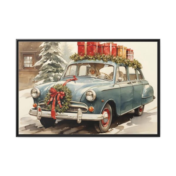 88289-166.jpg Vintage Christmas Card Framed Canvas