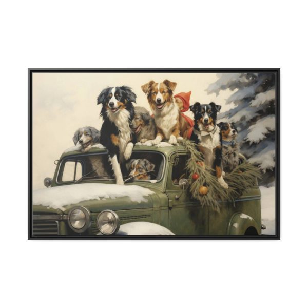 88289-171.jpg Dogs At Christmas Framed Canvas