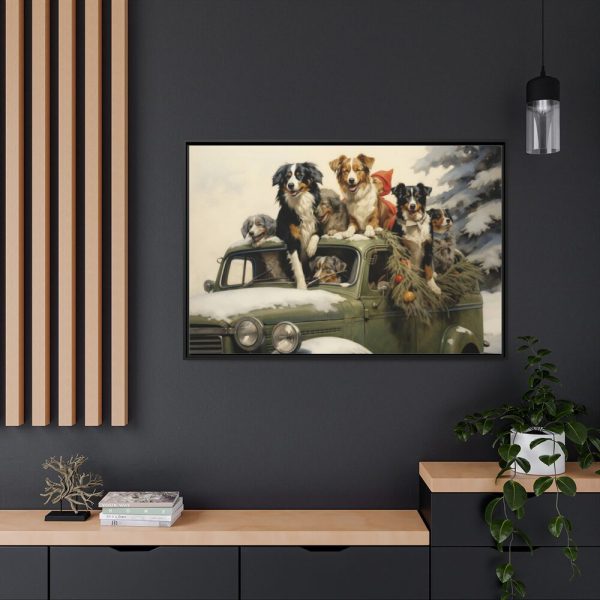 88289-174.jpg Dogs At Christmas Framed Canvas
