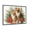 88289-185.jpg Pomeranian Dog At Christmas Framed Canvas