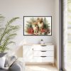 88289-188.jpg Pomeranian Dog At Christmas Framed Canvas