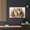 88289-189.jpg Pomeranian Dog At Christmas Framed Canvas