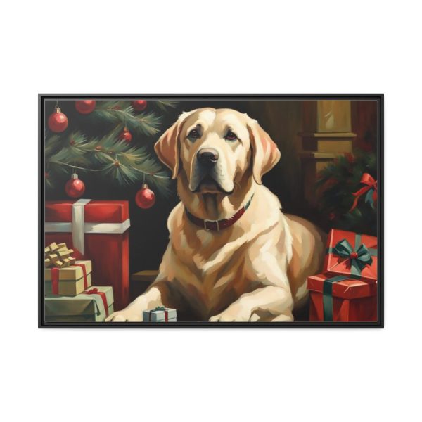 88289-201.jpg Labrador Vintage Christmas Framed Canvas
