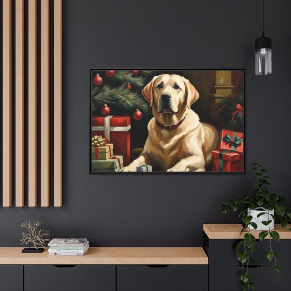 88289-204.jpg Labrador Vintage Christmas Framed Canvas