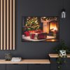 88289-214.jpg Christmas Gifts, Tree and Fireplace Framed Canvas