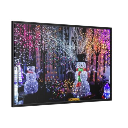 Christmas Lights Framed Canvas