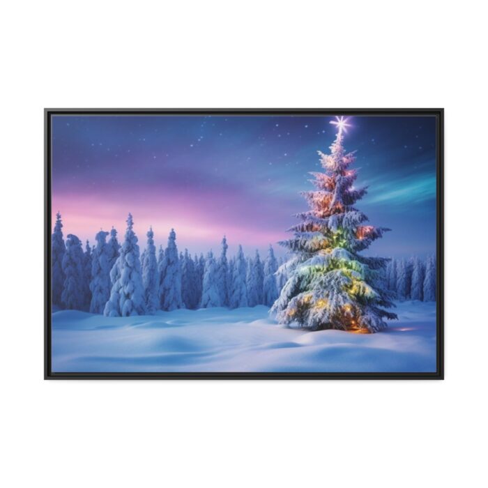 Christmas Tree Outside Framed Canvas - Image 2