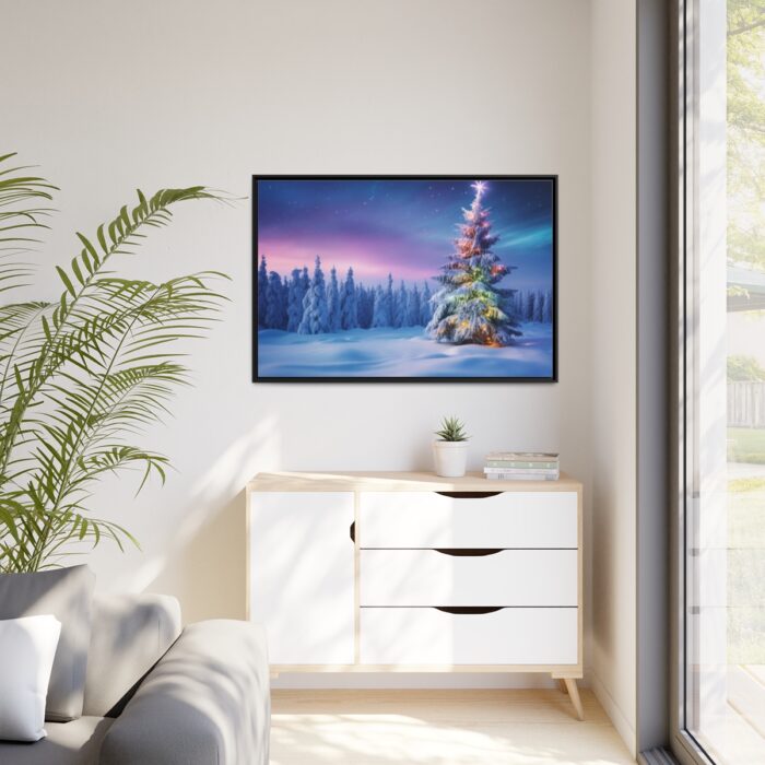 Christmas Tree Outside Framed Canvas - Image 4