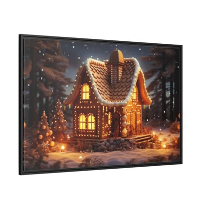 Christmas Gingerbread House Framed Canvas