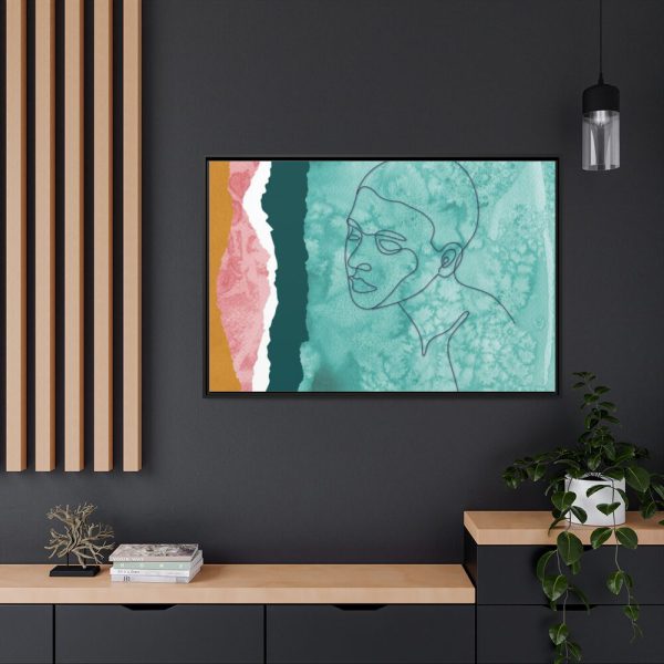 88289-249.jpg Abstract Black Woman Face Framed Canvas