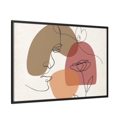 Contemporary Line Art Framed Canvas